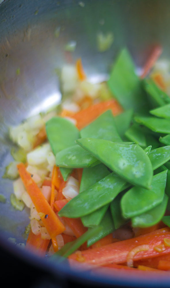 Gemüsesuppe mit Ricotta-Basilikum-Maultasche 9