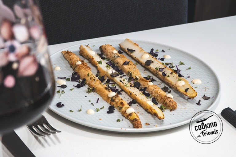 Gebackener Weißer Spargel  | Zitronen-Mayonnaise